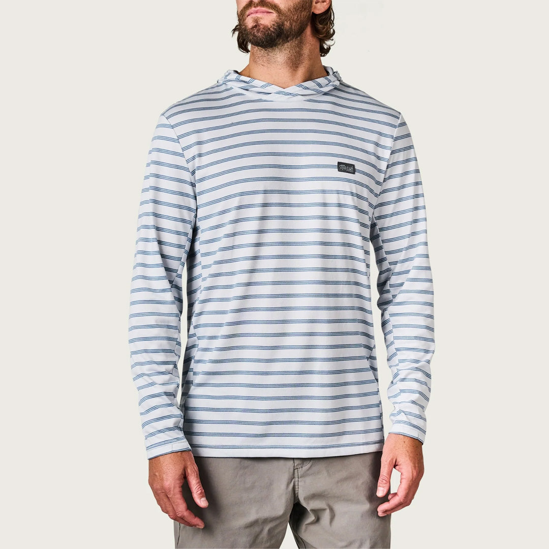 Marsh Wear Topsail Solar HD Men's L/S Hoodie - Silver