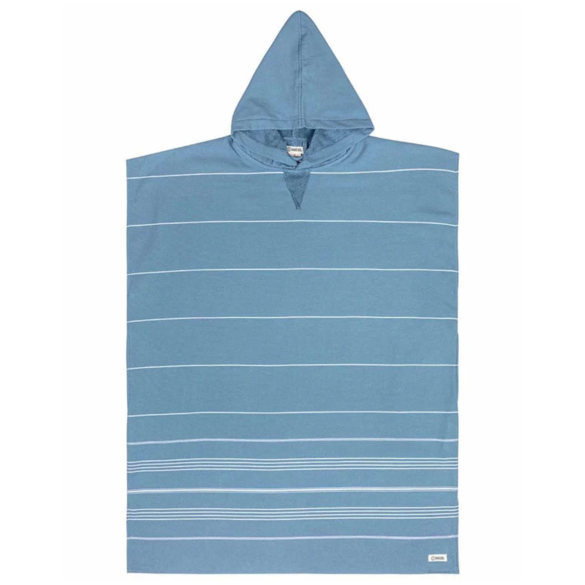 Sand Cloud Classic Stripe Hooded Poncho - Slate Blue