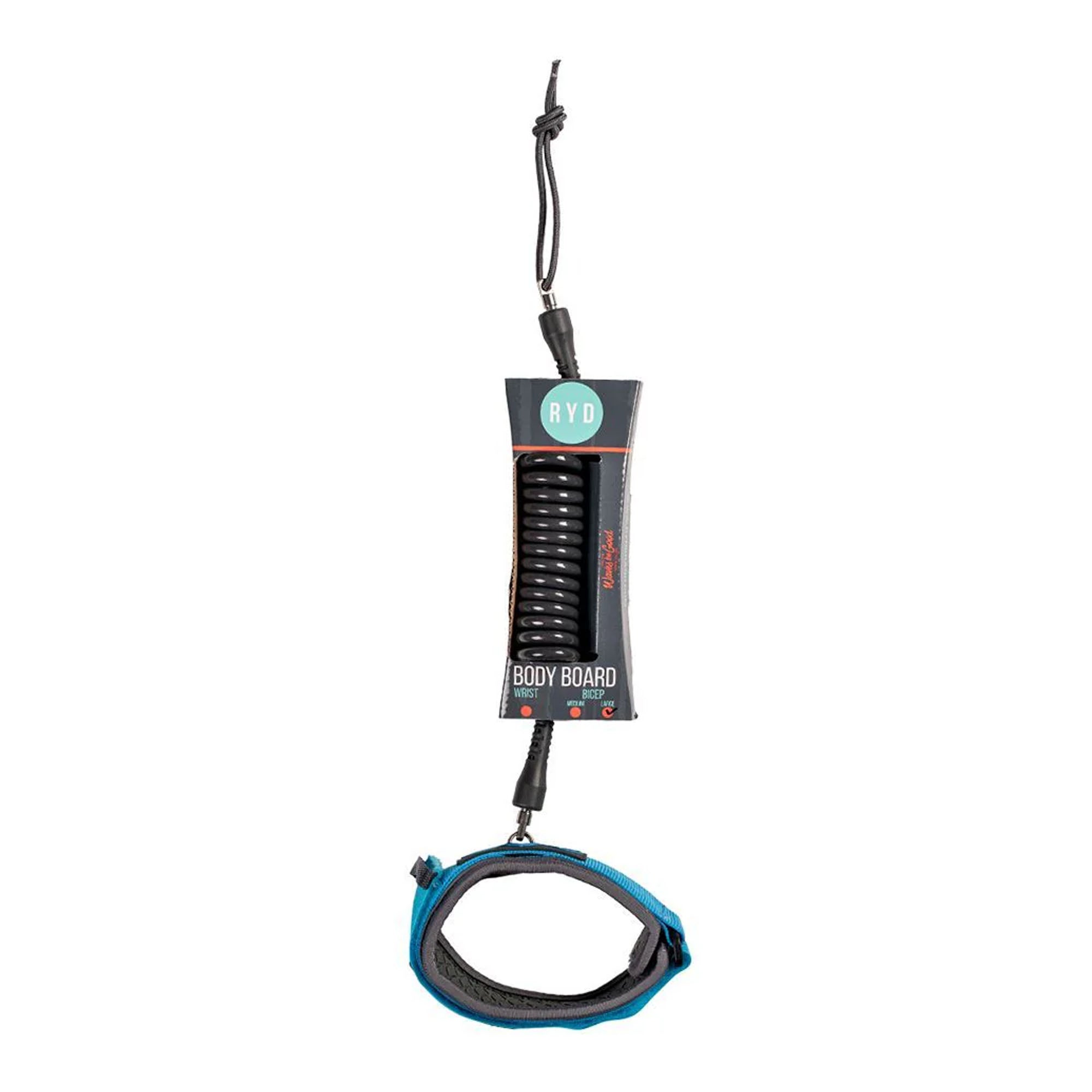 RYD 7mm Large Bicep Bodyboard Leash - Blue/Grey