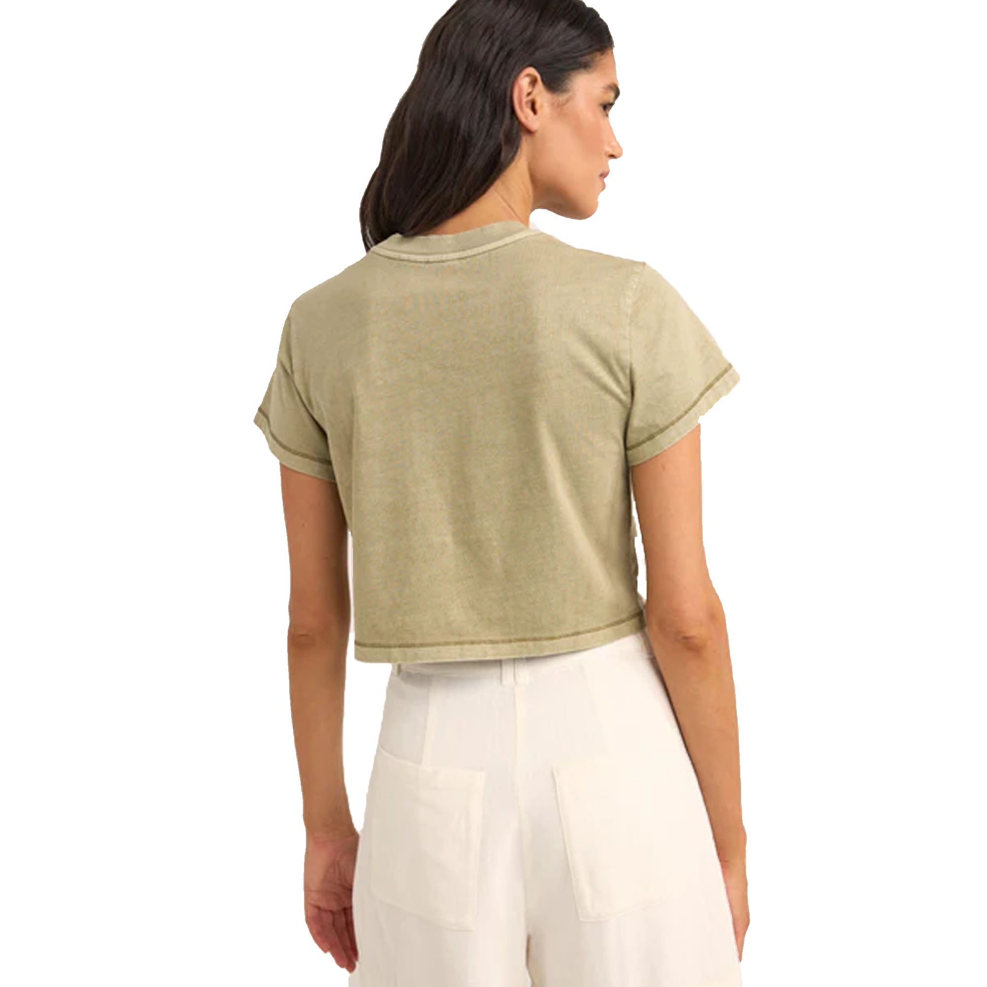 Rhythm Beachcomber Crop Women's S/S T-Shirt - Ivy