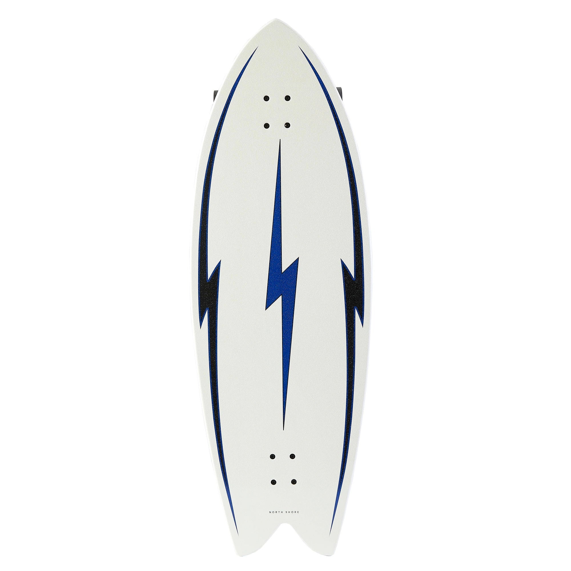 Hamboard Pescadito 43" Surfskate Skateboard - North Shore White