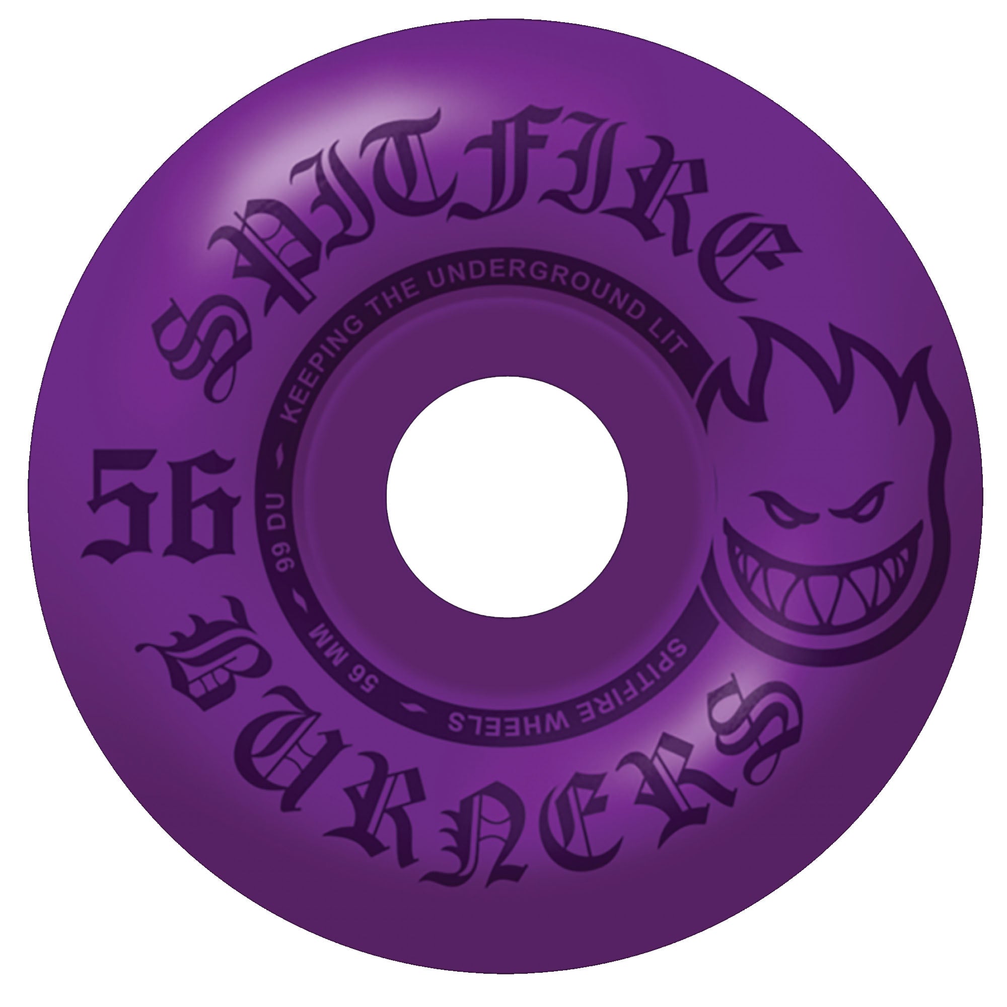 Spitfire Burners 99A 56mm Skateboard Wheels - Purple