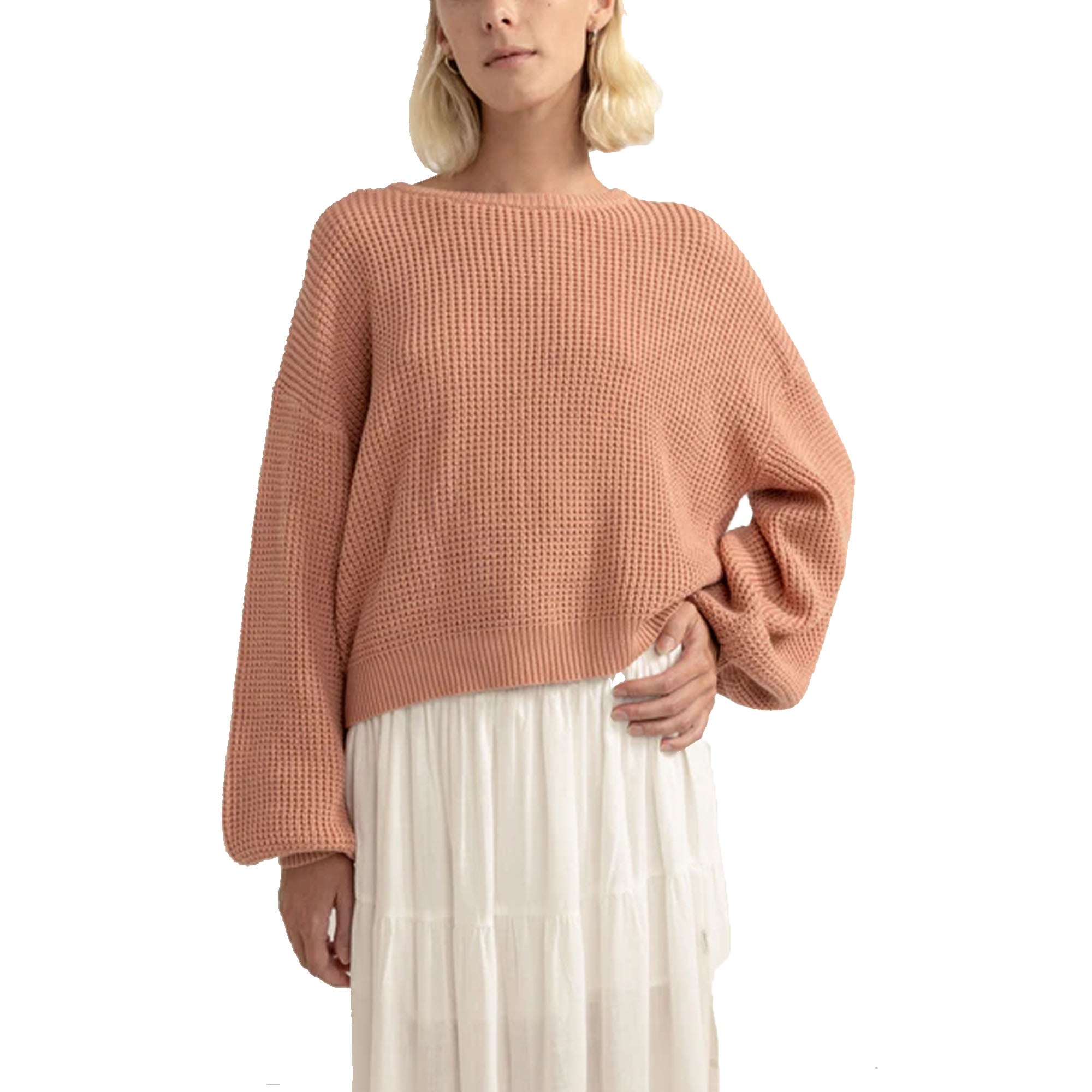 Rhythm Classic Knit Jumper Women's L/S Sweater - Rose