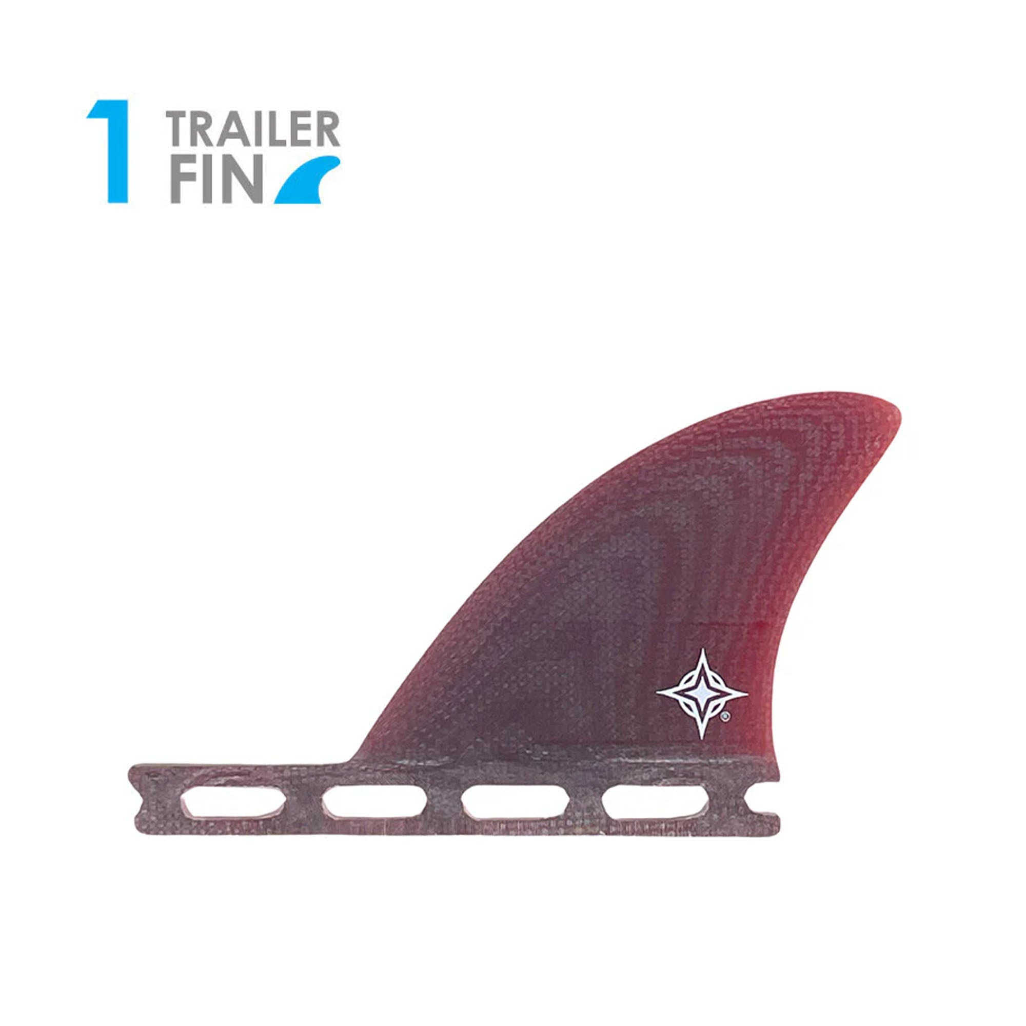 True Ames Wayne Rich Trailer Futures Surfboard Fin - Red