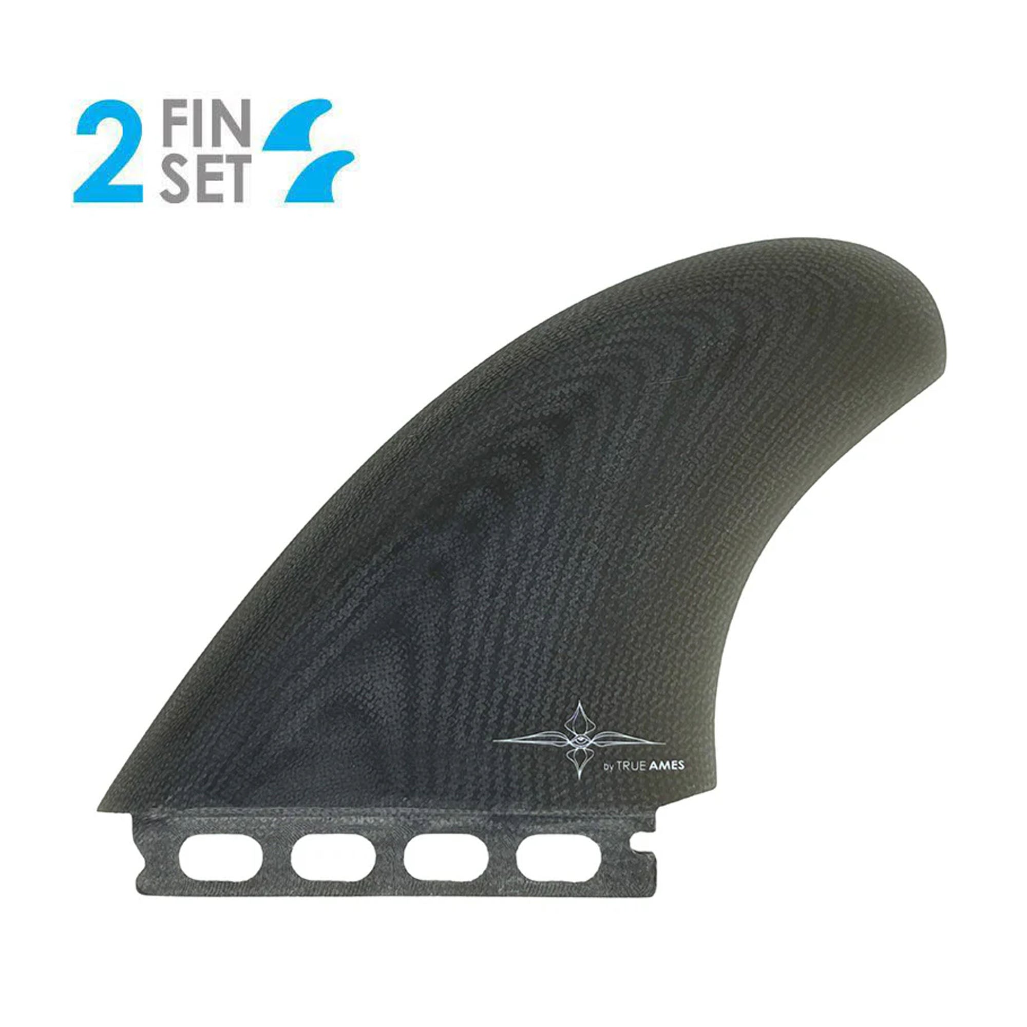 True Ames Ryan Burch Twin Futures Surfboard Fins - Smoke