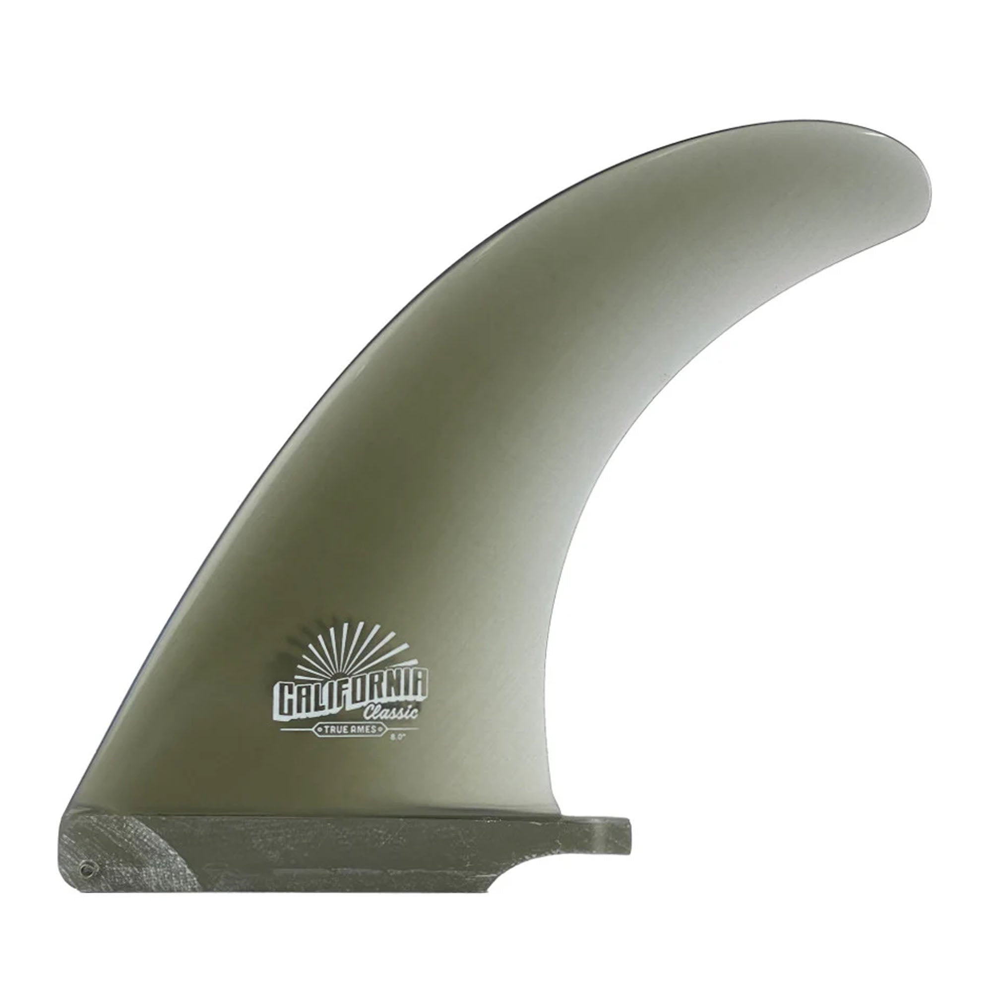 True Ames California Classic 7.5" Longboard Fin - Smoke