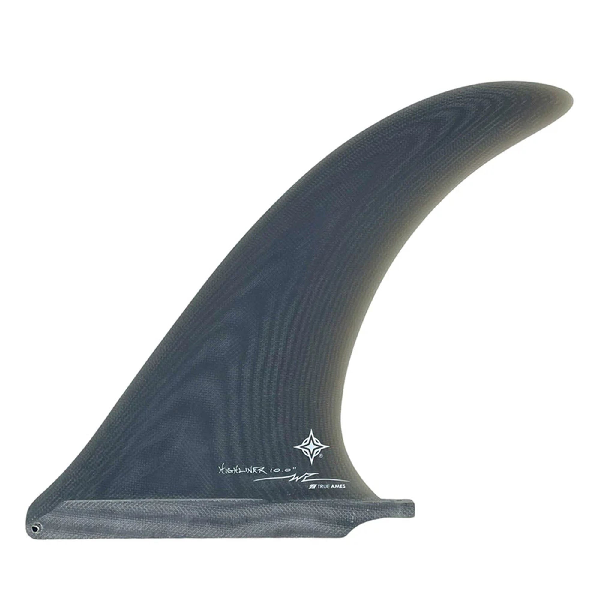 True Ames Wayne Rich Highliner 9.5" Longboard Fin - Smoke