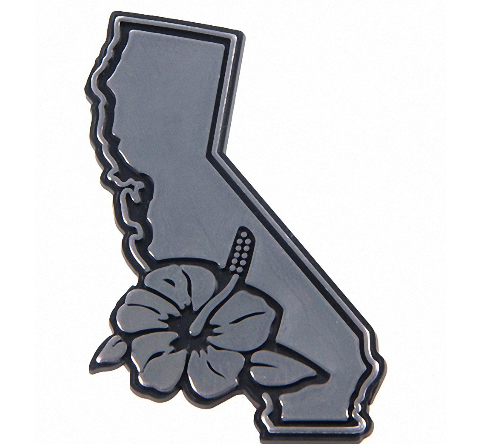 Wet Products Cutback Car Emblem - California/Hibiscus
