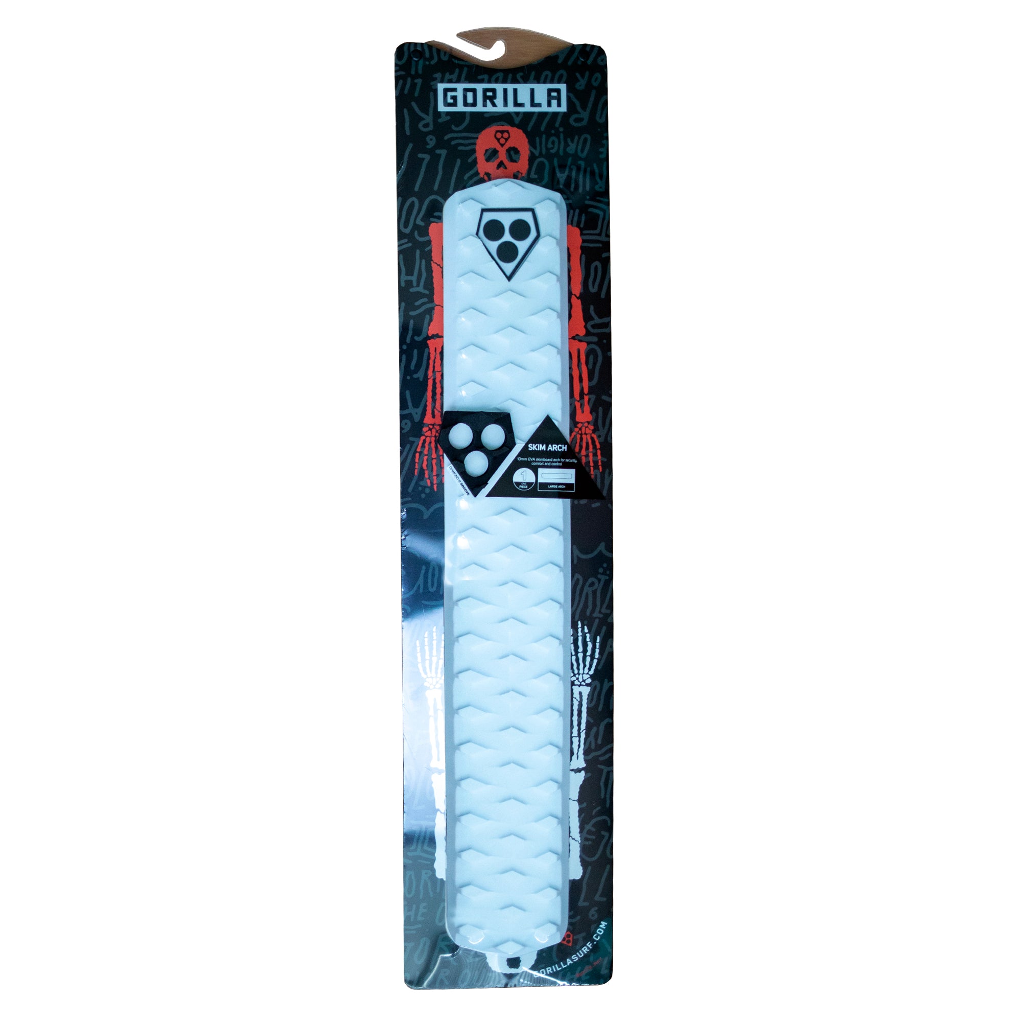 Gorilla Grip Skimboard Arch Traction Pad - White