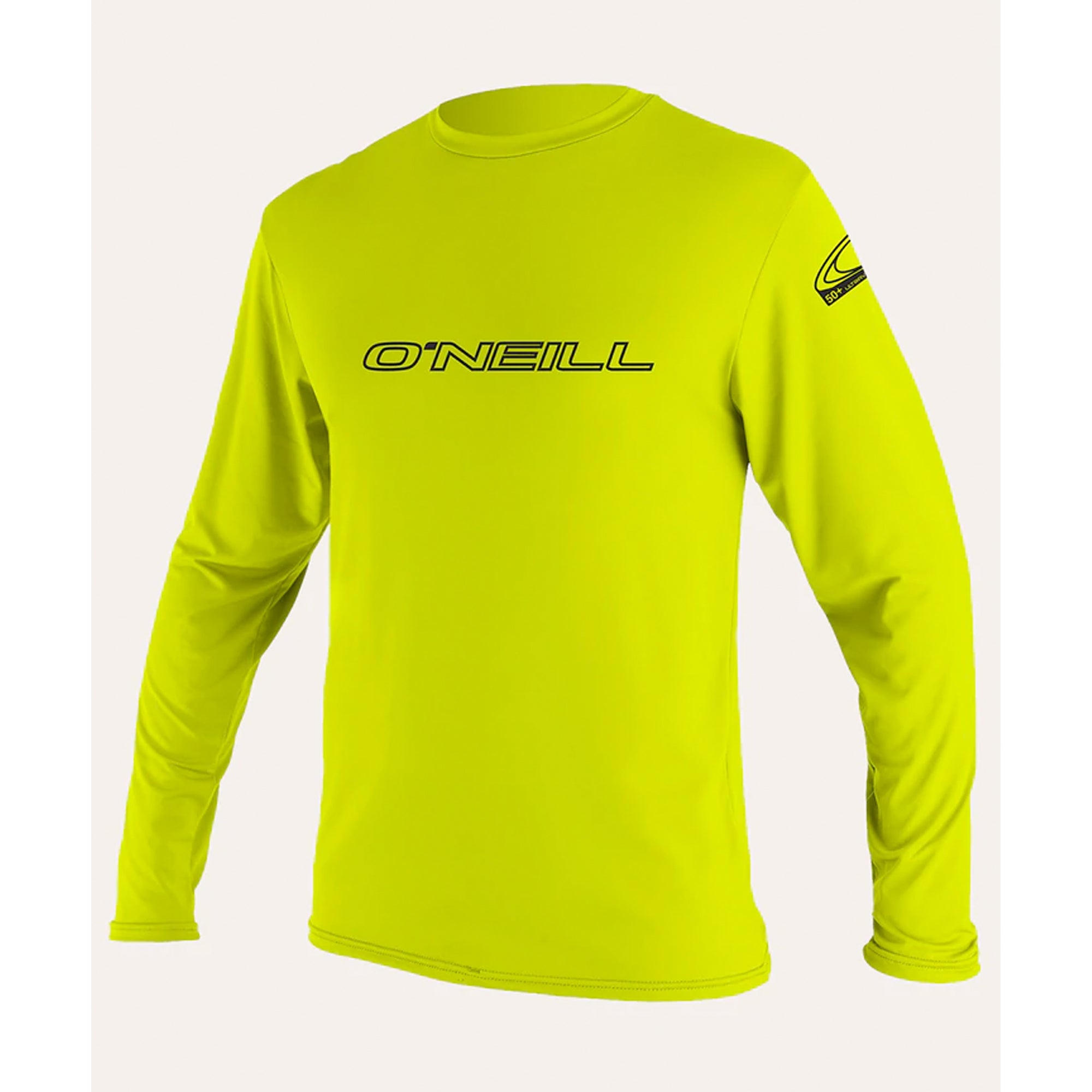 O'Neill Basic Skins L/S Youth Boy's Loose Fit Rashguard - Lime