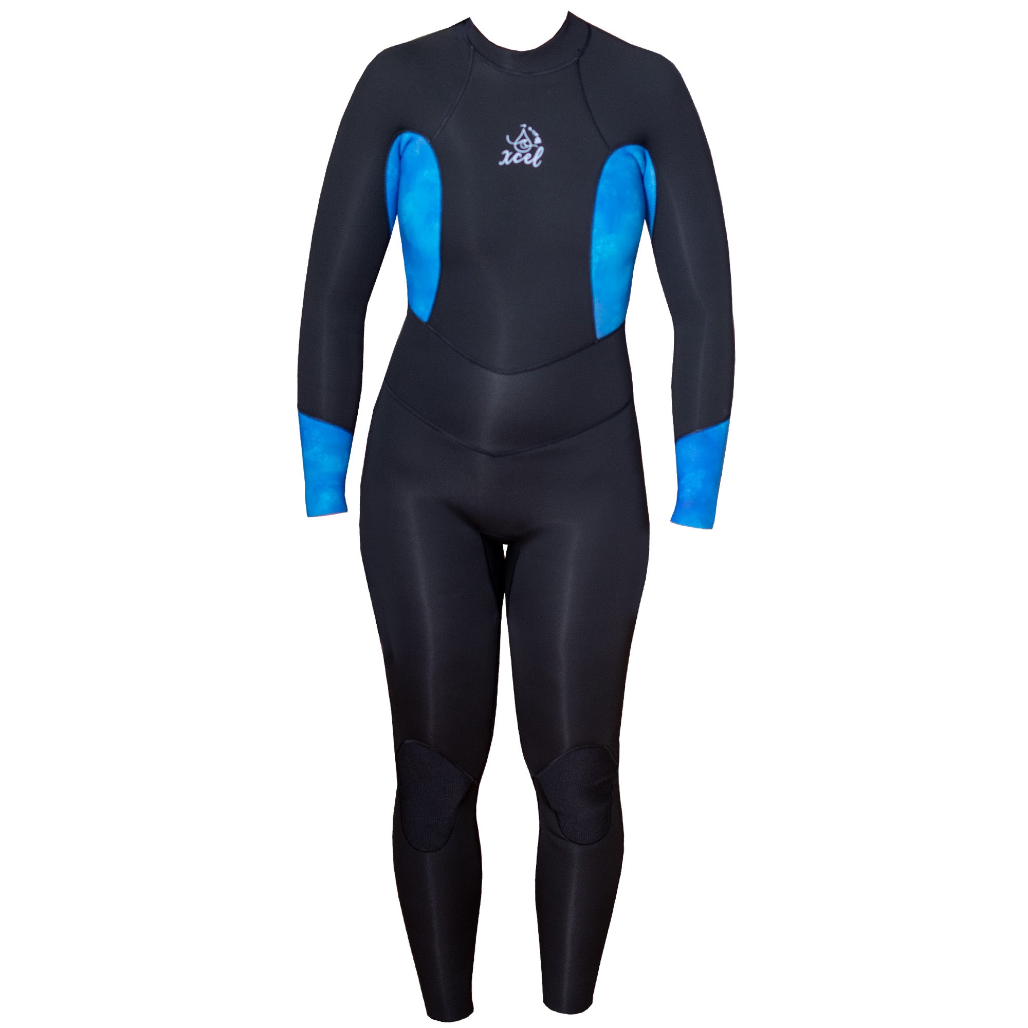 Xcel Water Inspired Axis 3/2mm Back-Zip Women's L/S Fullsuit Wetsuit - Black/Blue