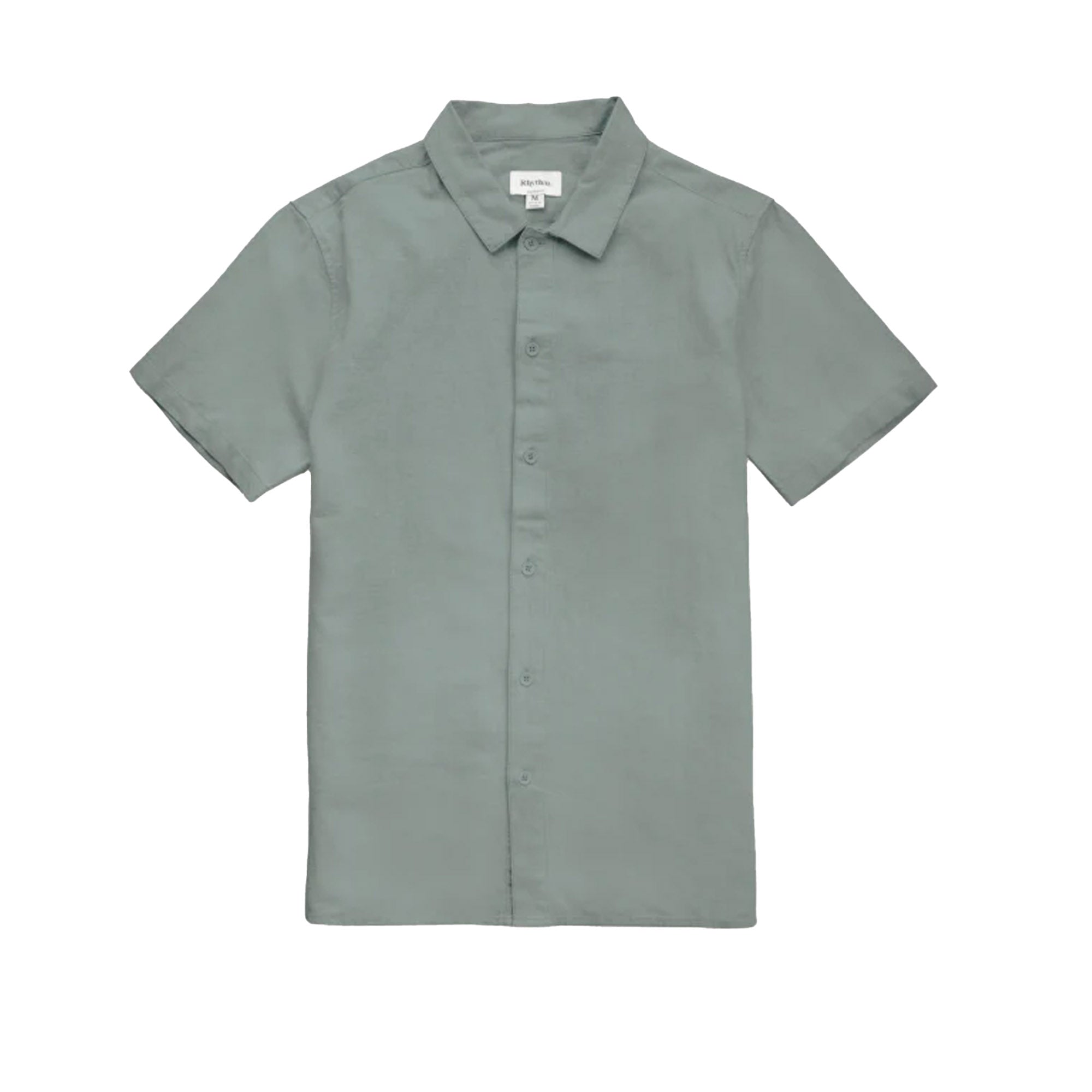 Rhythm Classic Linen Men's S/S Dress Shirt - Seafoam