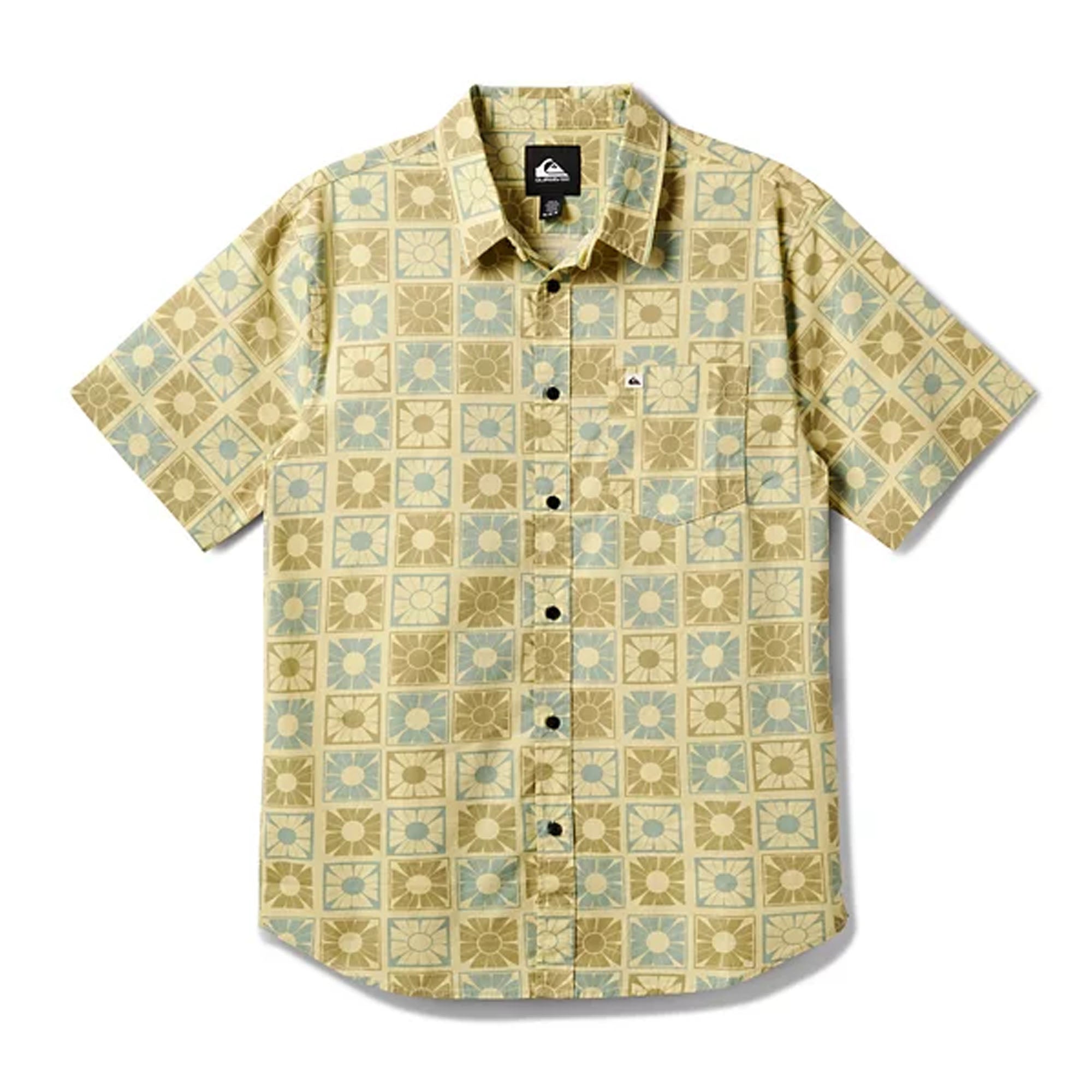 Quiksilver Freedom Classic Stretch Men's S/S Dress Shirt - Cream