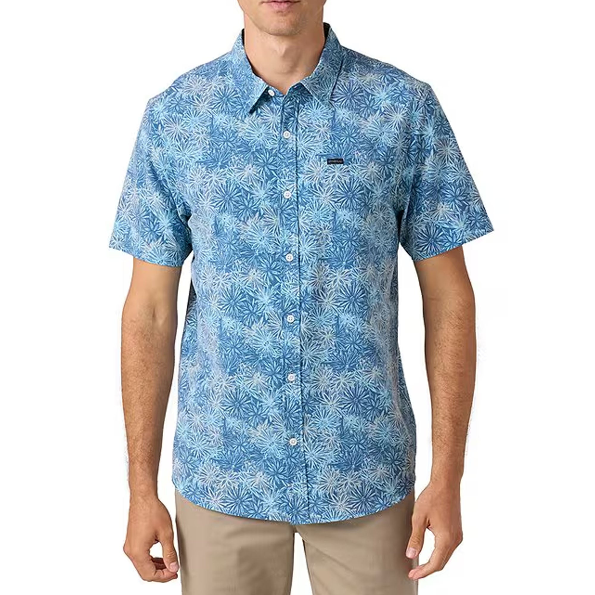 O'Neill TRVLR Upf Traverse Relaxed S/S Dress Shirt - Indigo