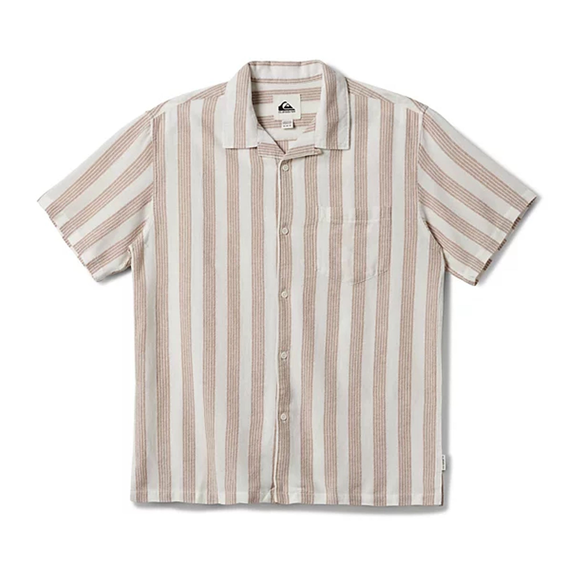 Quiksilver Nightfall Island Men's S/S Dress Shirt - Off White