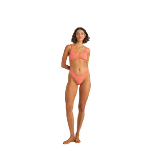 Rhythm Lola Check Soft Side Holiday Women's Bikini Bottoms - Red