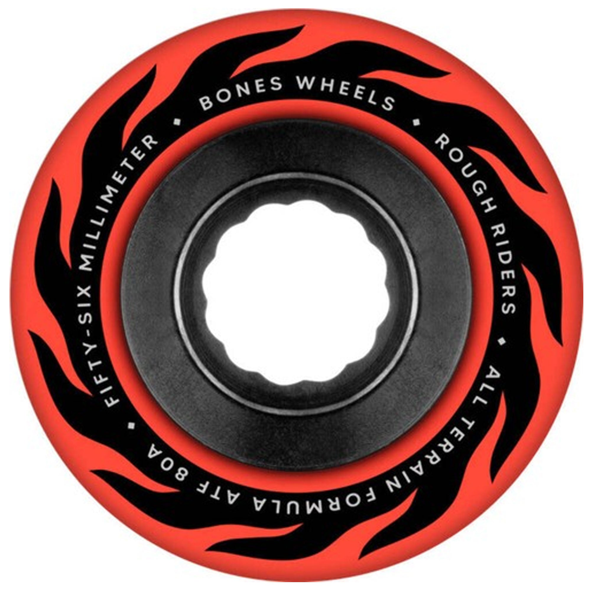 Bones ATF Rough Rider Eternal Flame 56mm 80a Skate Wheels - Red
