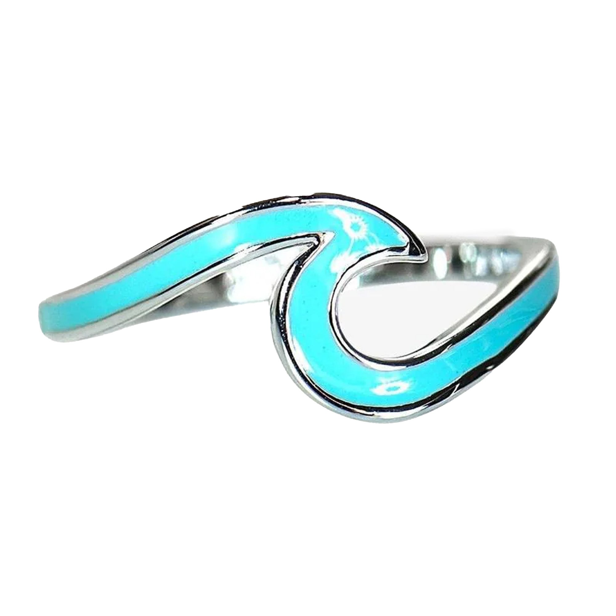 Pura Vida Pura Vida Enameled Wave 7 Ring - Silver