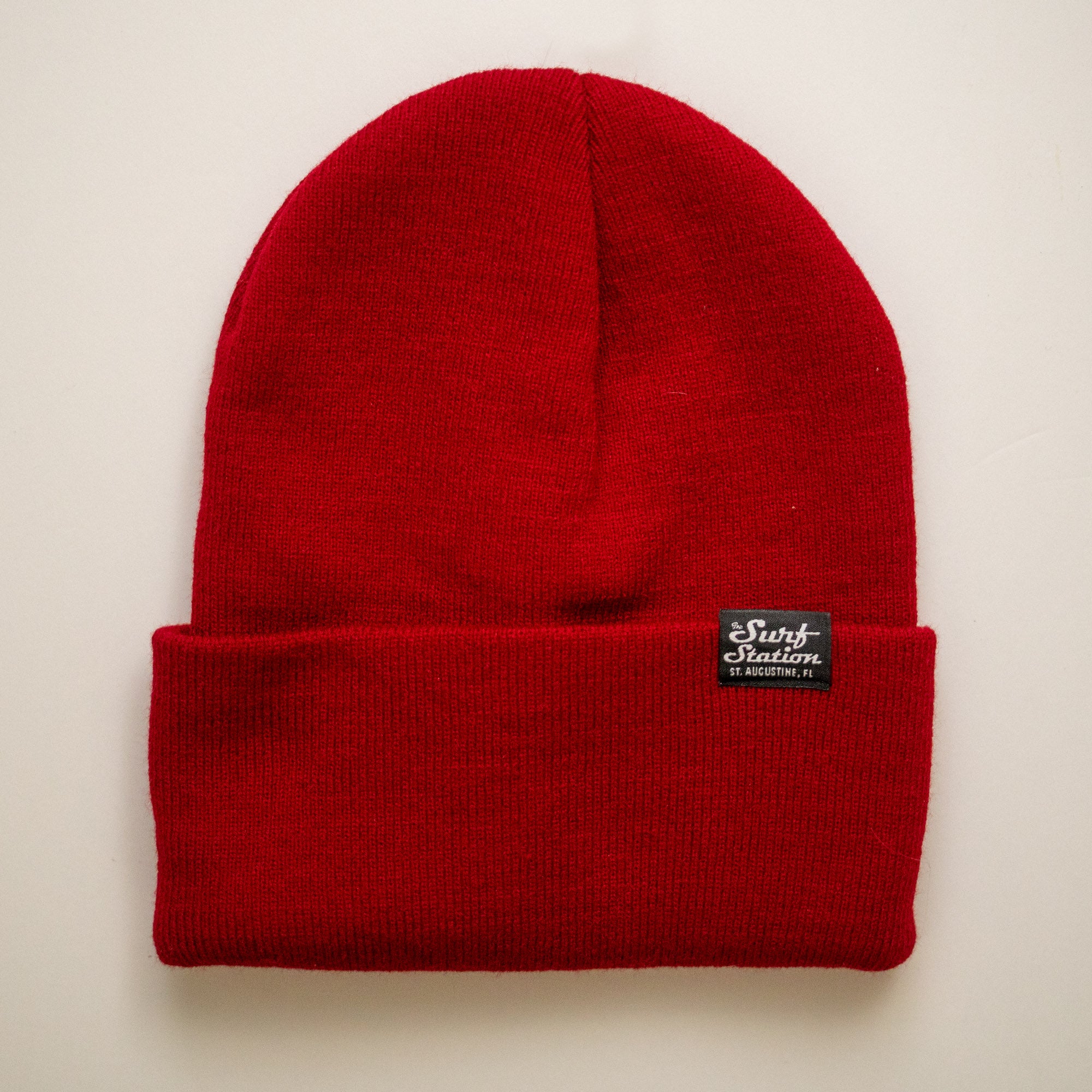 Surf Station Small Classic Logo Beanie - Maroon